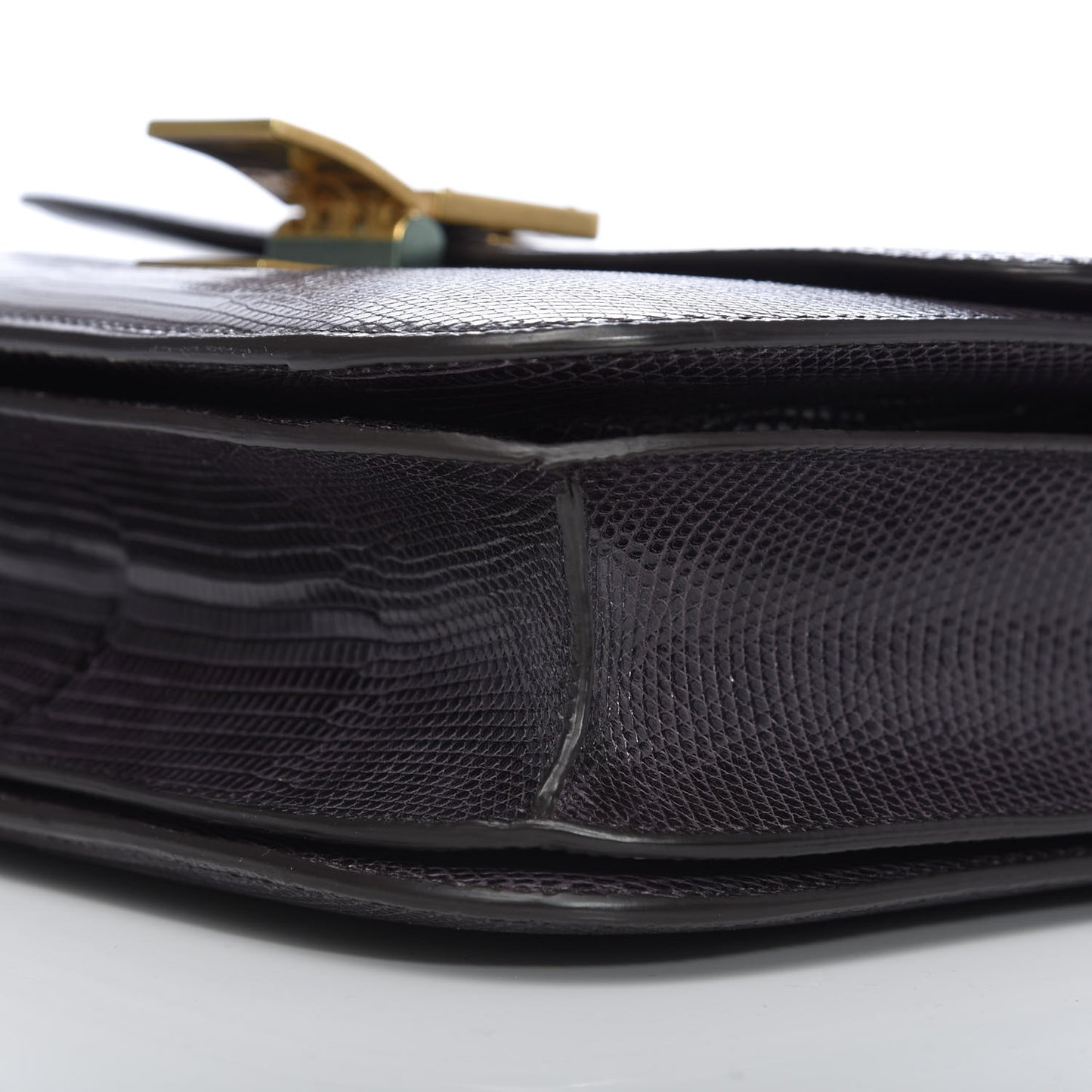 Lizard Medium Classic Box Flap Bag Velvet