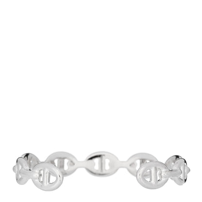 Hermes Sterling Silver MM Chaine d'Ancre Enchainee Cuff Bracelet SH 2 of 4