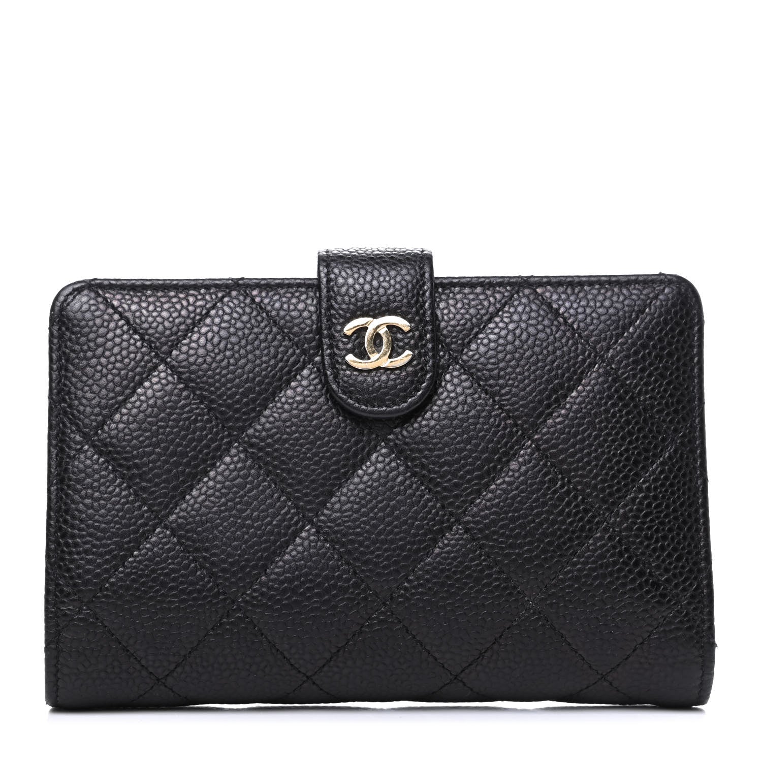 Chanel Caviar Quilted Zipped Pocket Wallet Black 1 of 10