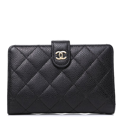 Chanel Caviar Quilted Zipped Pocket Wallet Black 1 of 10