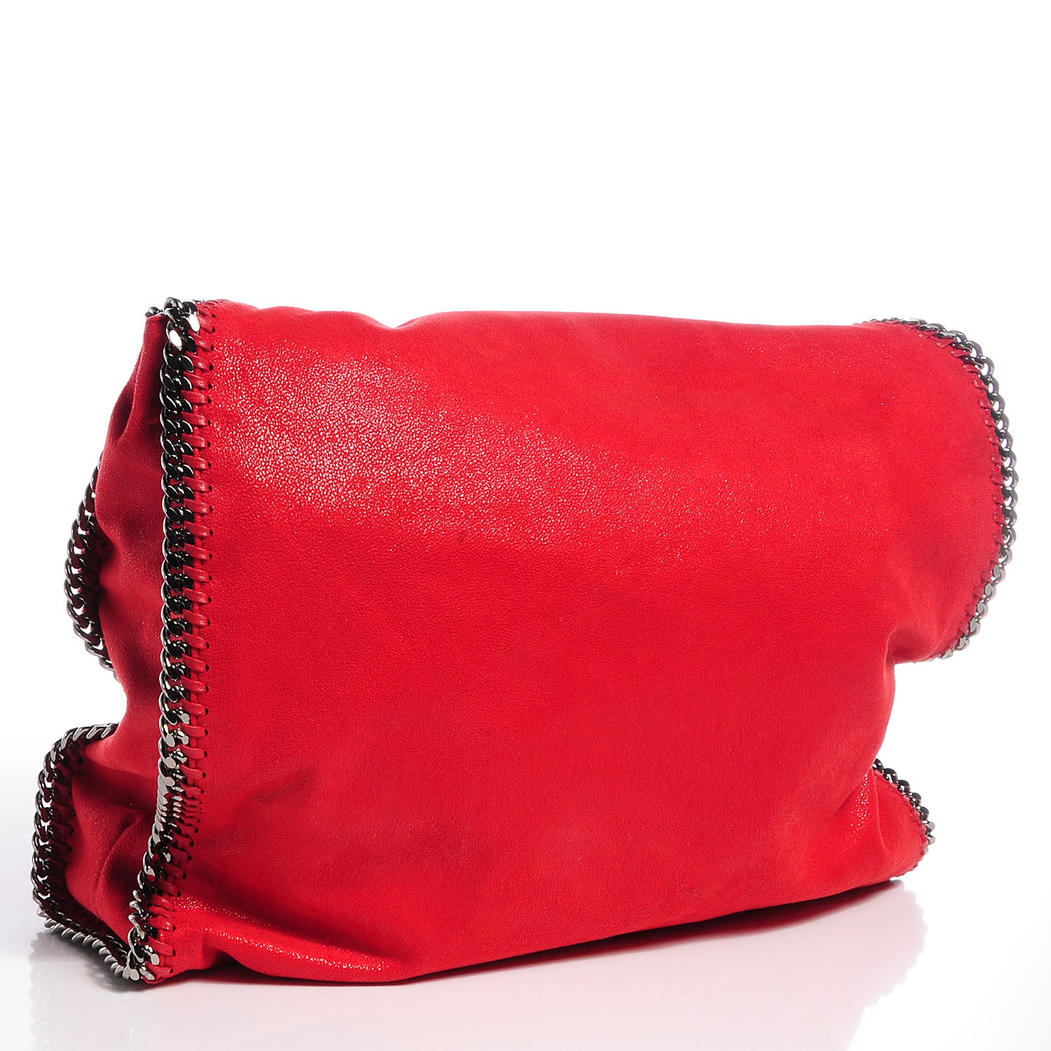 Stella McCartney Faux Leather Shaggy Deer Large Falabella Tote Flame 3 of 10
