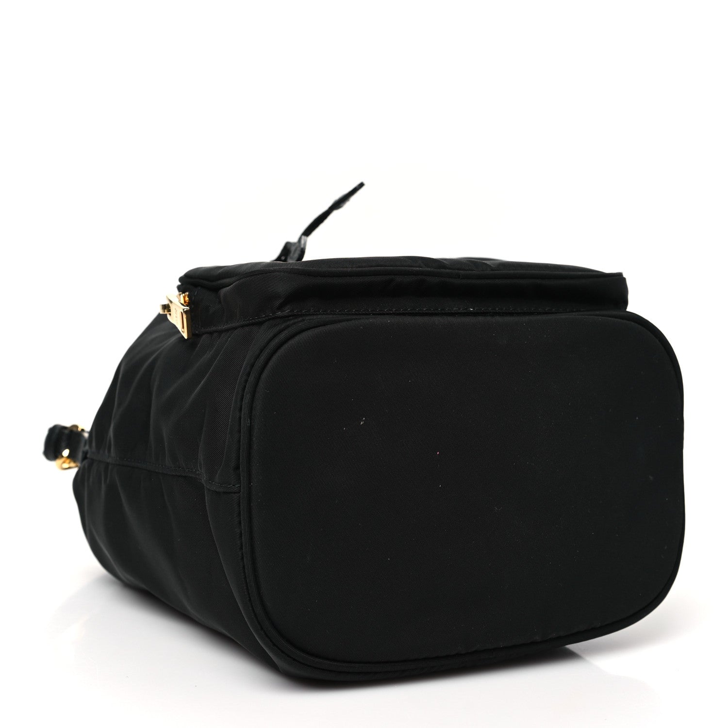 Prada Saffiano Tessuto Nylon Mini Bucket Crossbody Bag Black 4 of 11