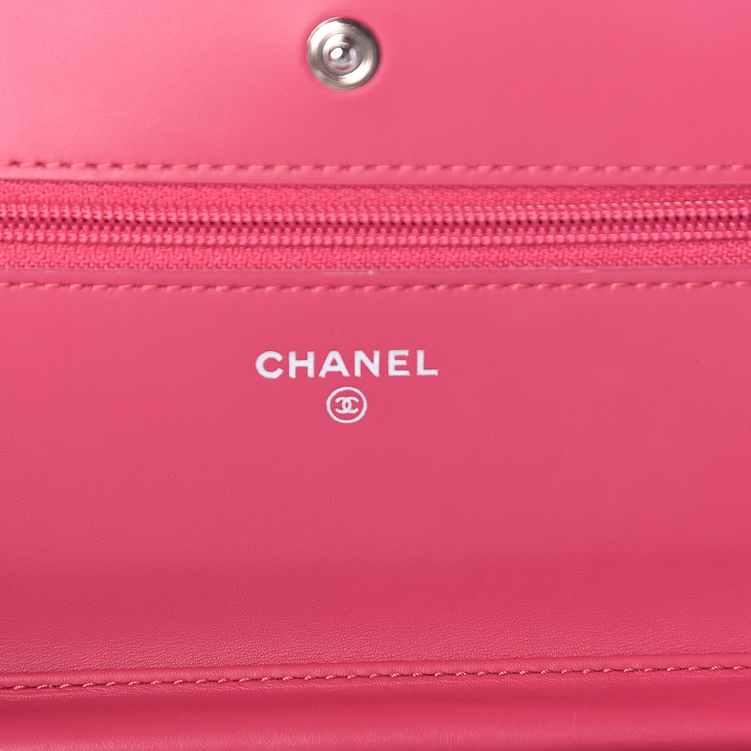 Chanel Patent Quilted Wallet On Chain WOC Pink 6 of 11