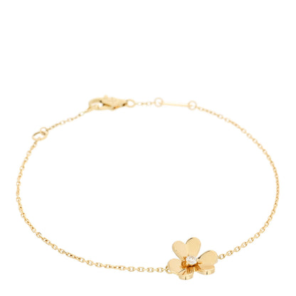 Van Cleef & Arpels 18K Yellow Gold Diamond Mini Frivole Bracelet 1 of 5