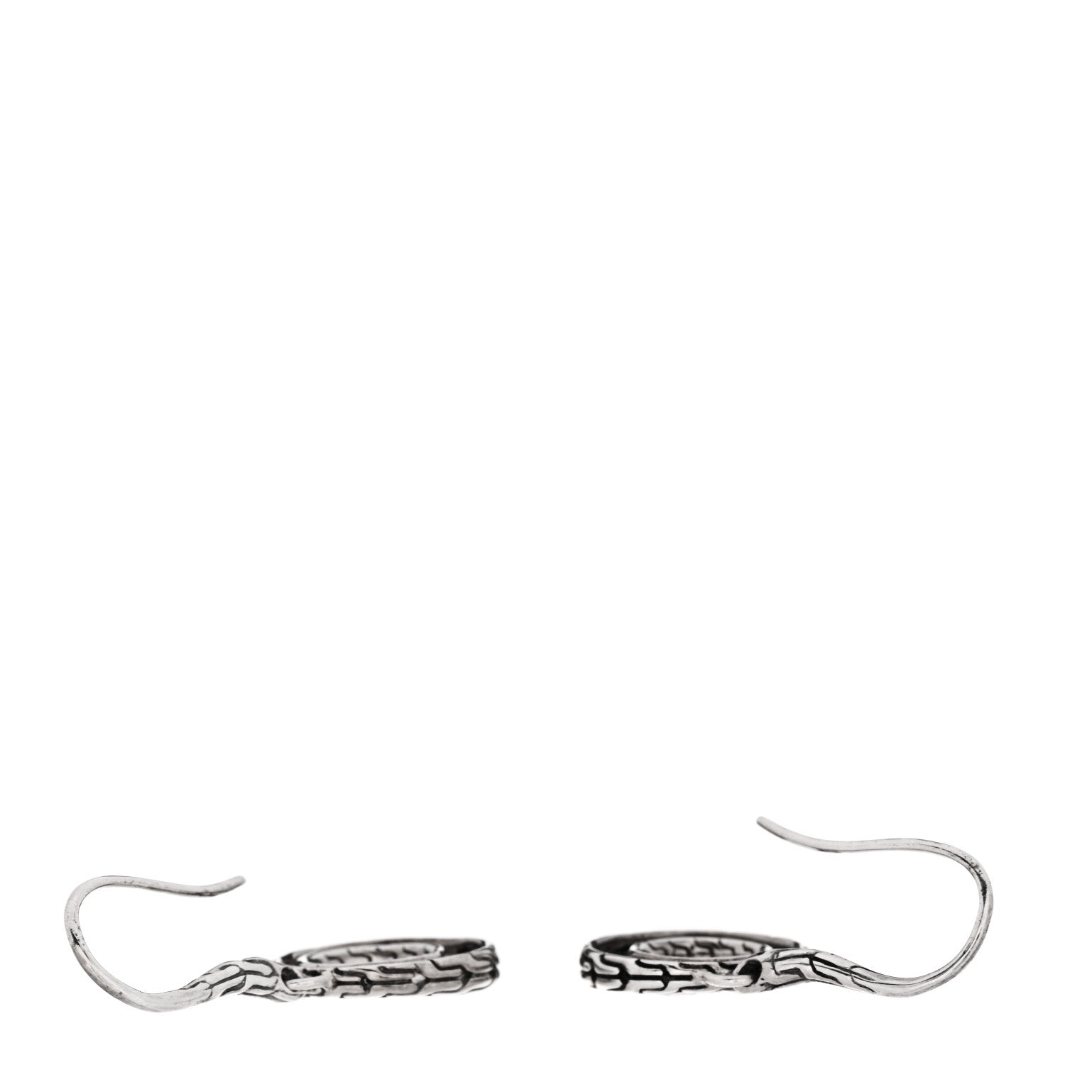 John Hardy Sterling Silver Classic Chain Filigree Circle Drop Earrings 3 of 4
