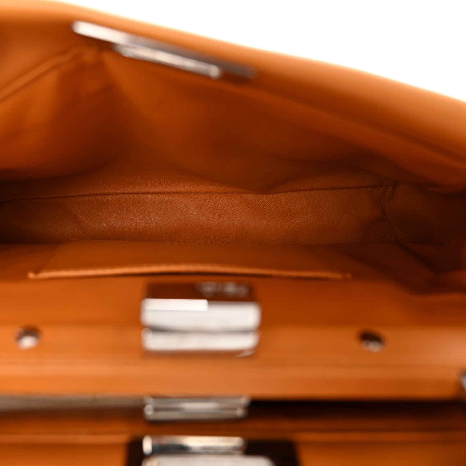 Fendi Nappa Mini Peekaboo Iconic Satchel Giallo Syrup 5 of 10