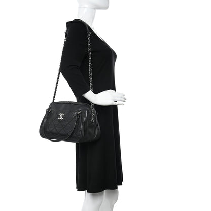 Chanel Iridescent Calfskin Quilted Relax CC Camera Case Black 2 of 18