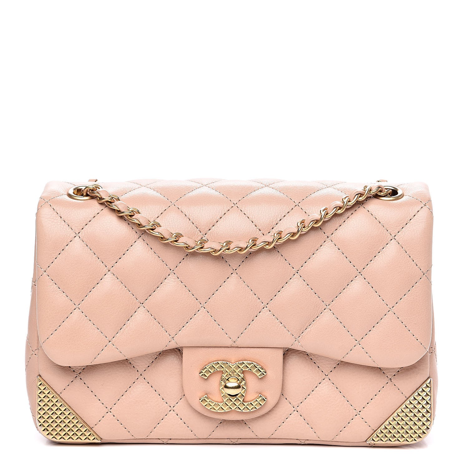 Chanel Calfskin Quilted Mini Rock The Corner Flap Pink 1 of 15