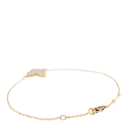 Van Cleef & Arpels 18K Yellow Gold Mother of Pearl Sweet Alhambra Butterfly Bracelet 2 of 6