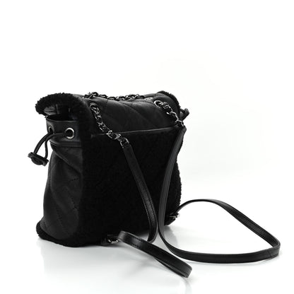 Chanel Lambskin Shearling Coco Neige Backpack Black 2 of 4