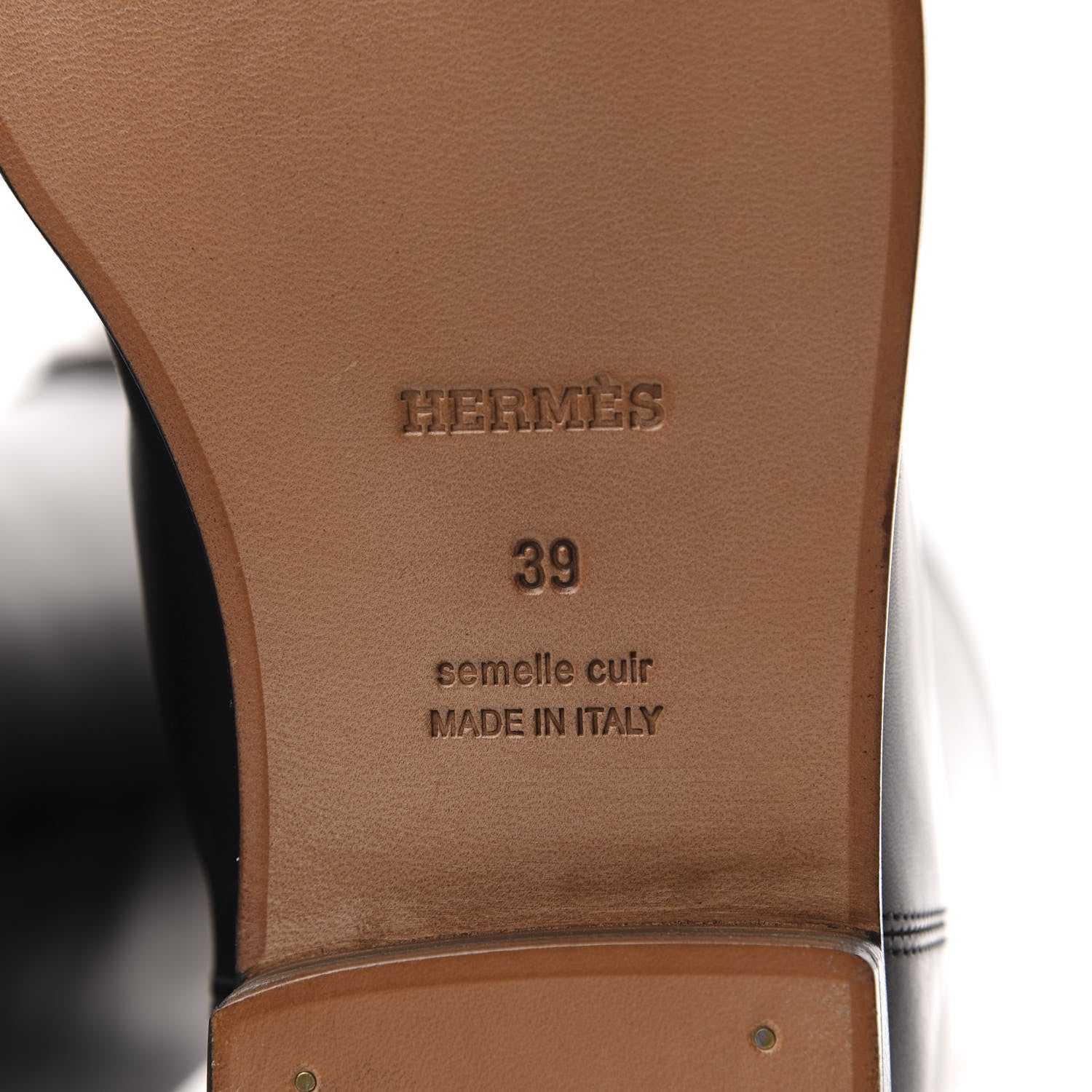 Hermes Box Kelly Jumping Boots 39 Black 7 of 8