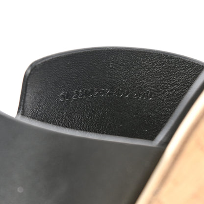 Hermes Calfskin Cork Eze 30 Sandals 40 Black 8 of 9