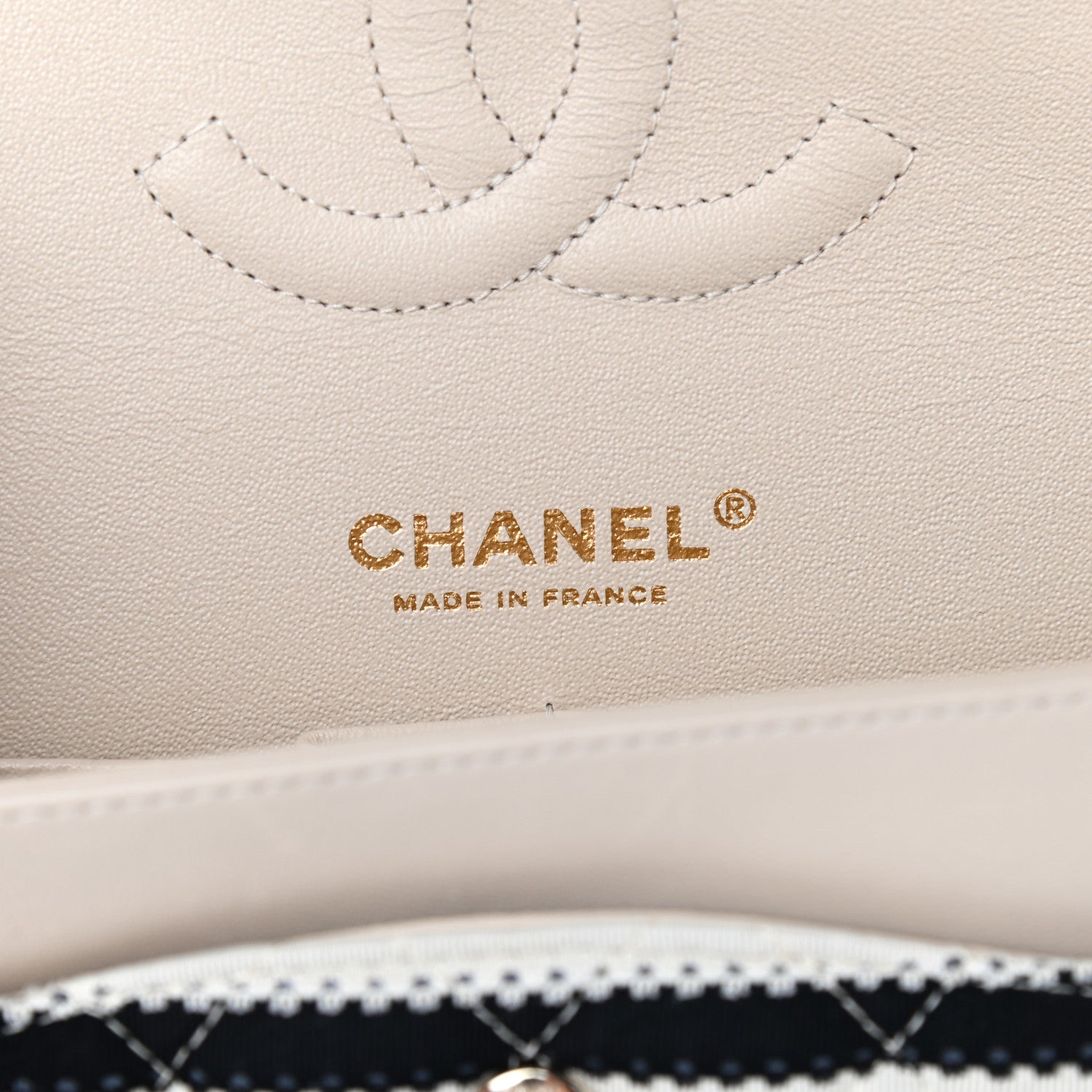 Chanel Jersey Quilted Medium Coco Sailor Flap Black White 6 of 11