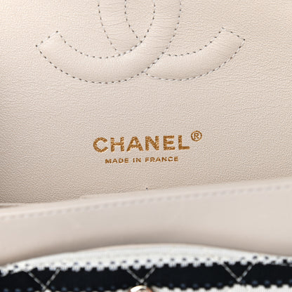 Chanel Jersey Quilted Medium Coco Sailor Flap Black White 6 of 11