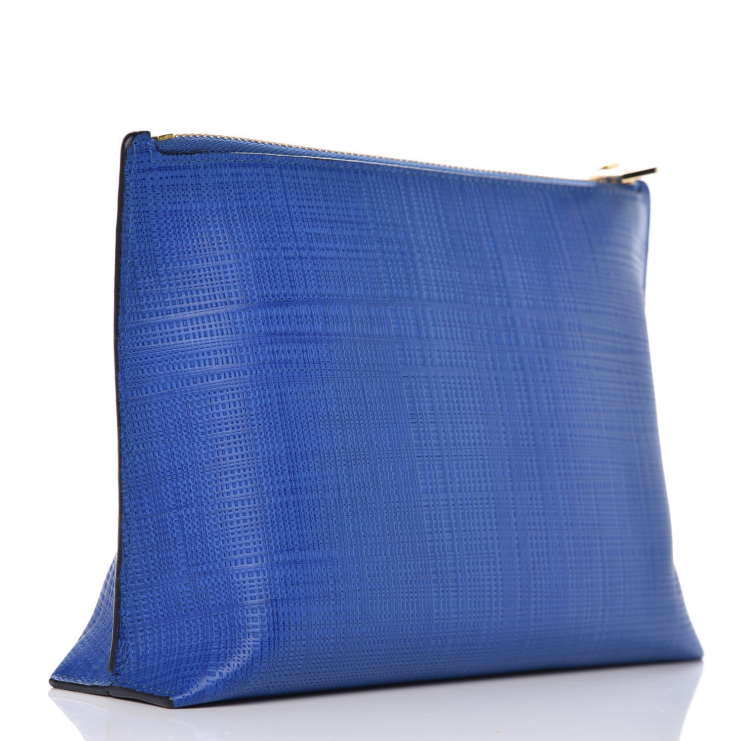 Loewe Textured Calfskin Cosmetic Pouch Electric Blue 3 of 8