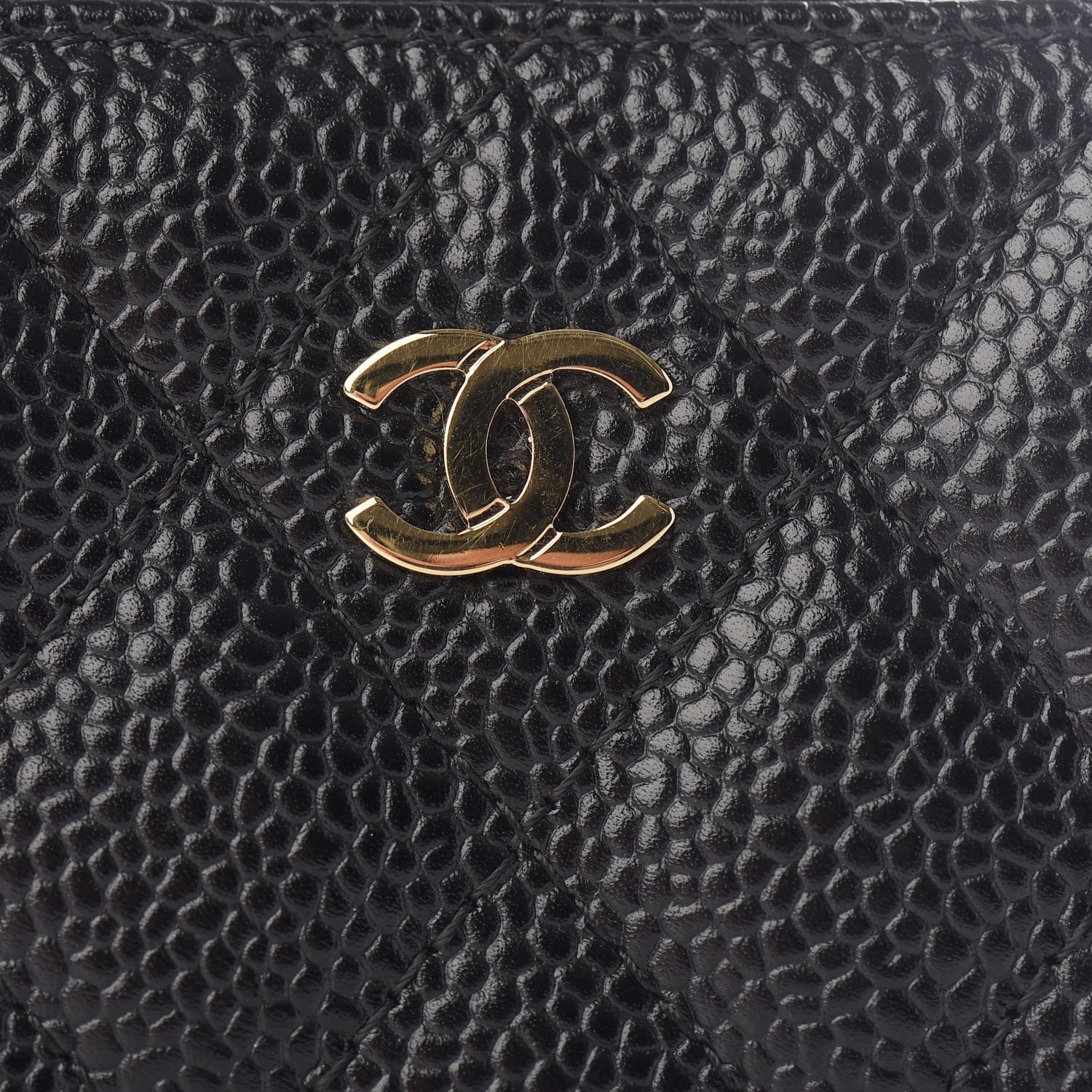 Chanel Caviar Quilted Zip Coin Purse Black 6 of 7