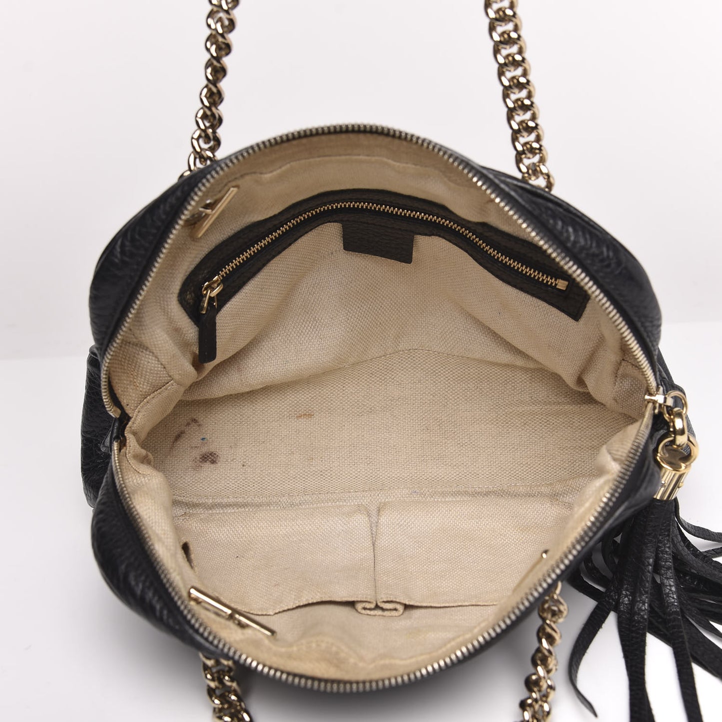 Pebbled Calfskin Small Soho Bowler Black