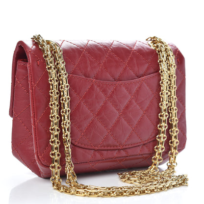 Chanel Aged Calfskin Quilted 2.55 Reissue Mini Flap Red 4 of 11