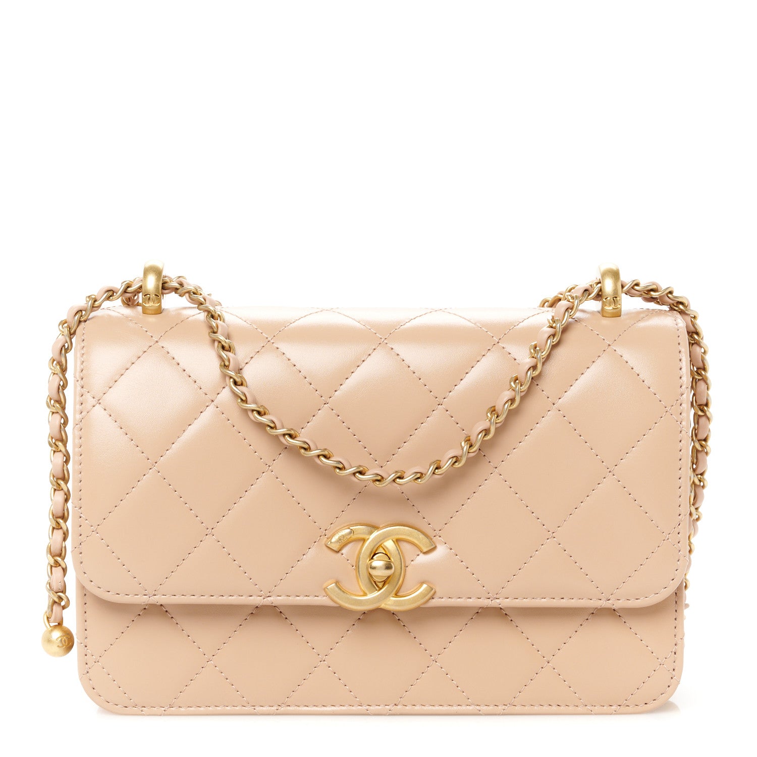 Chanel Calfskin Quilted Perfect Fit Flap Beige 1 of 10
