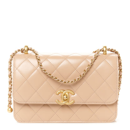Chanel Calfskin Quilted Perfect Fit Flap Beige 1 of 10