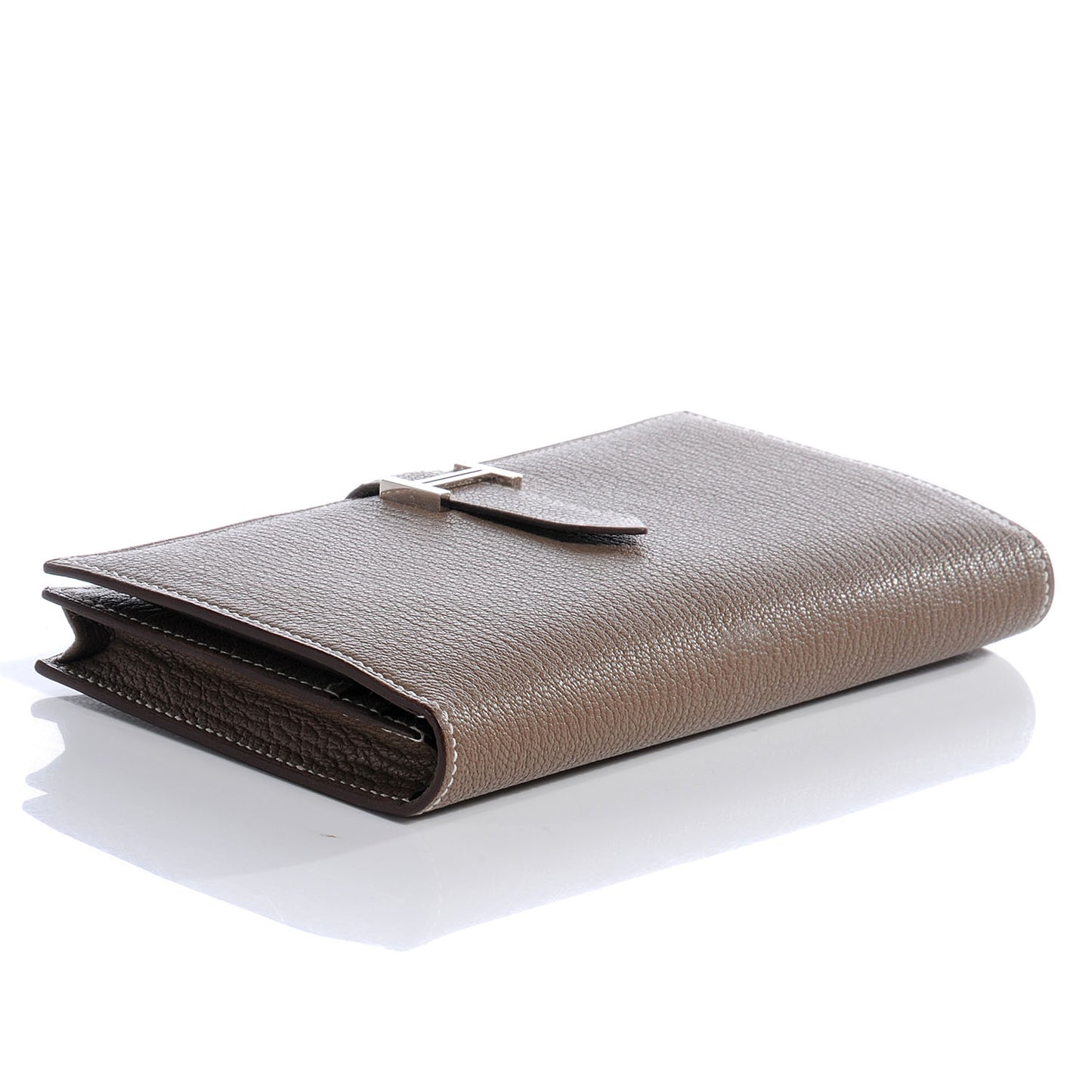 Chèvre Mysore Bearn Gusset Wallet Etoupe