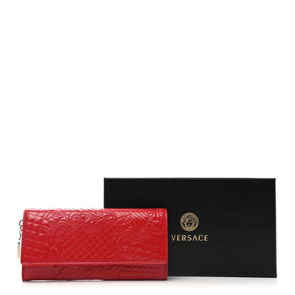 Versace Patent Quilted Vanitas Wallet Rosso Fuoco 8 of 8