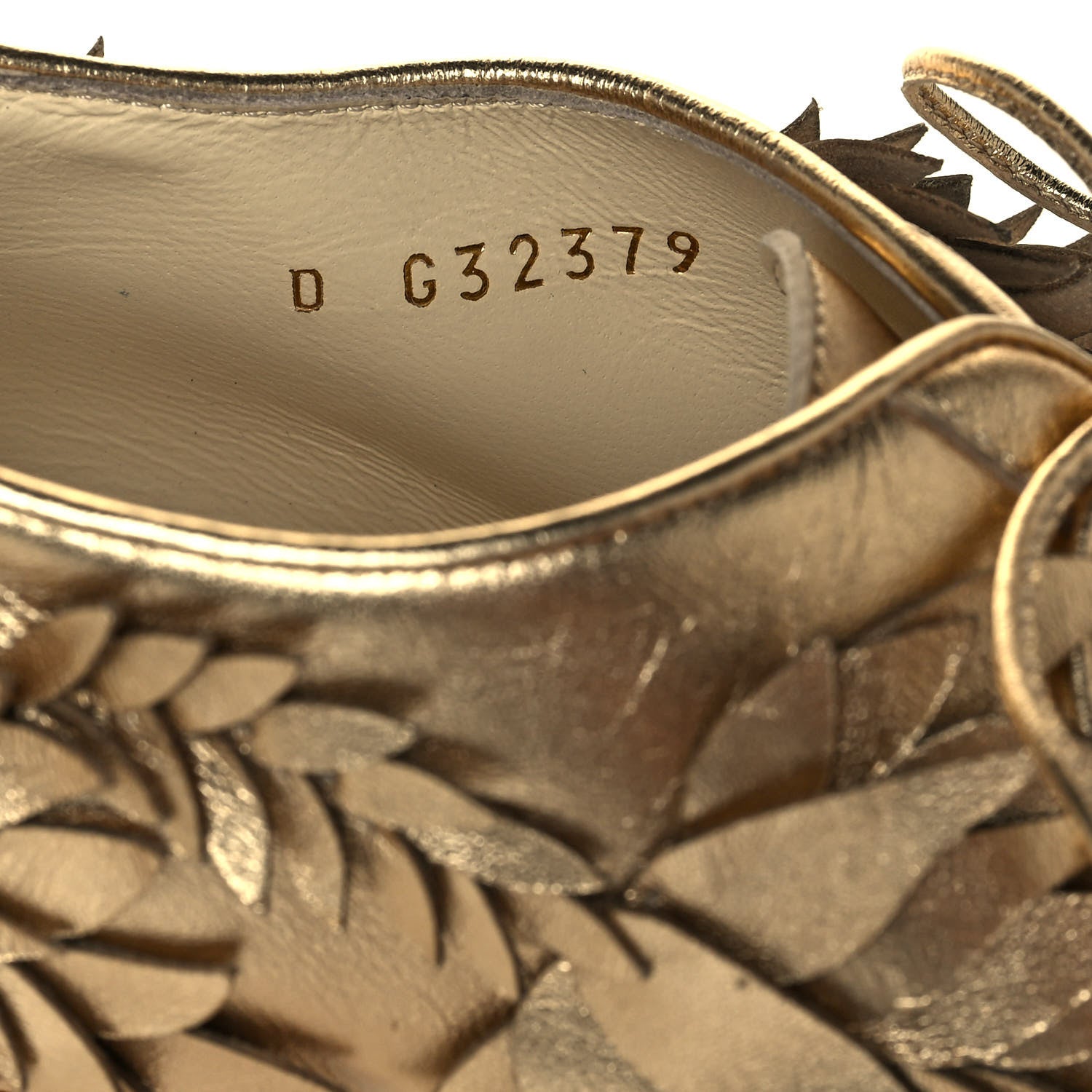 Chanel Lambskin Lace Up Oxfords 39 Gold 8 of 10