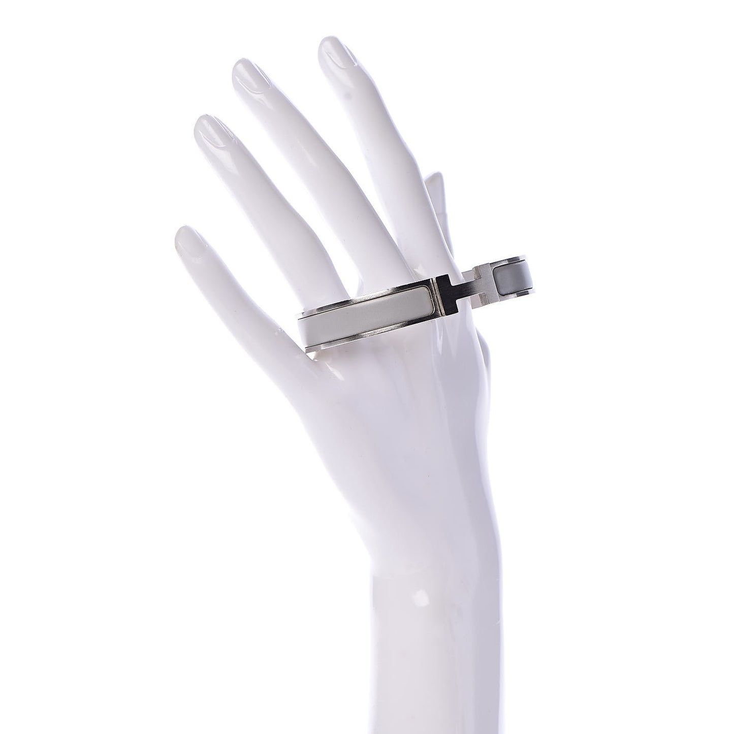 Matte Enamel Narrow Clic Clac HH Bracelet GM Gris Clair