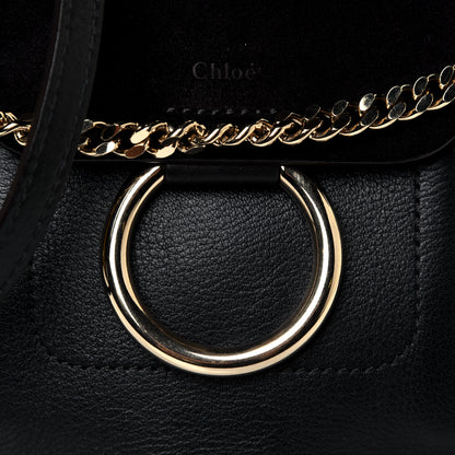 Chloe Suede Calfskin Mini Faye Backpack Black 8 of 9