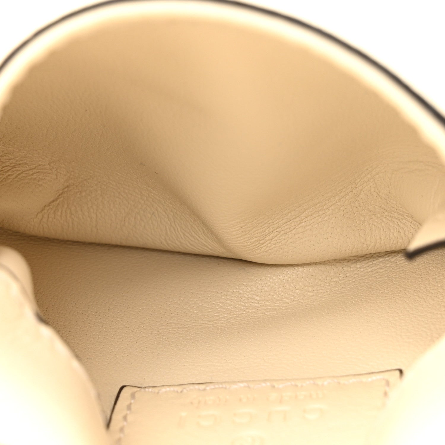 Gucci Roxy Calfskin Blondie Card Case Wallet with Strap Mystic White 5 of 10