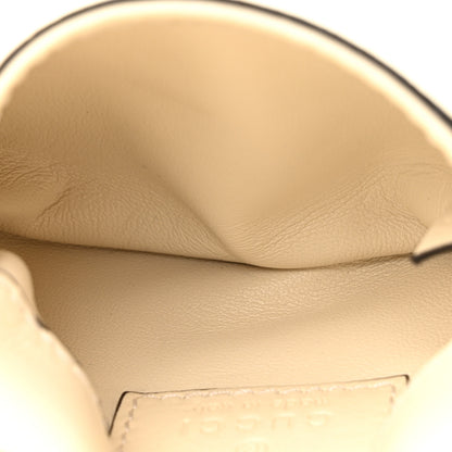 Gucci Roxy Calfskin Blondie Card Case Wallet with Strap Mystic White 5 of 10