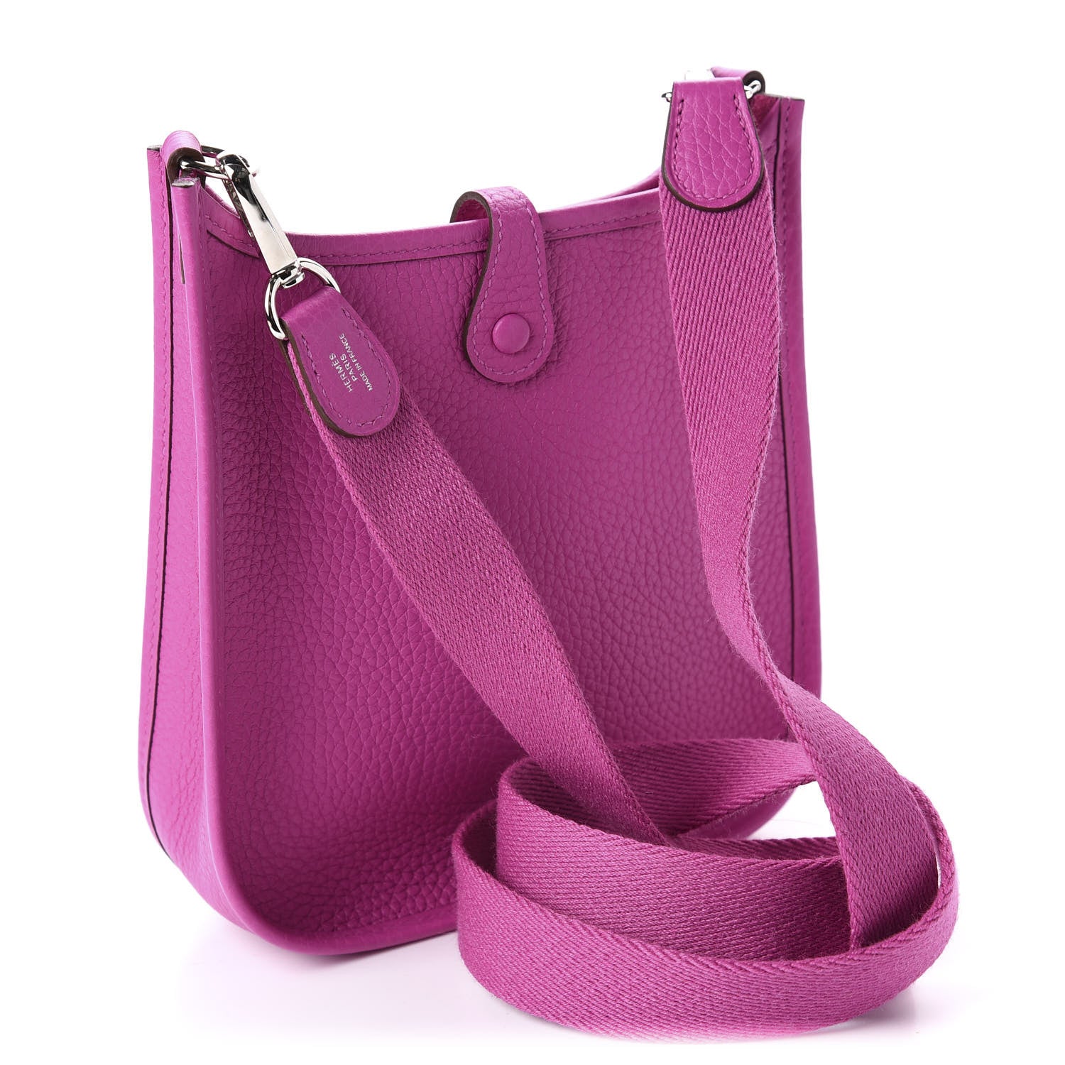 Hermes Taurillon Clemence Evelyne TPM Rose Pourpre 3 of 10