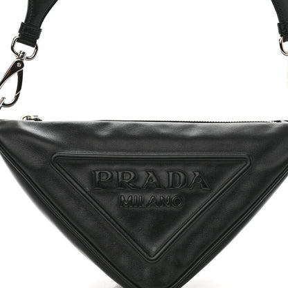 Prada Grace Lux Triangle Shoulder Bag Black 8 of 10