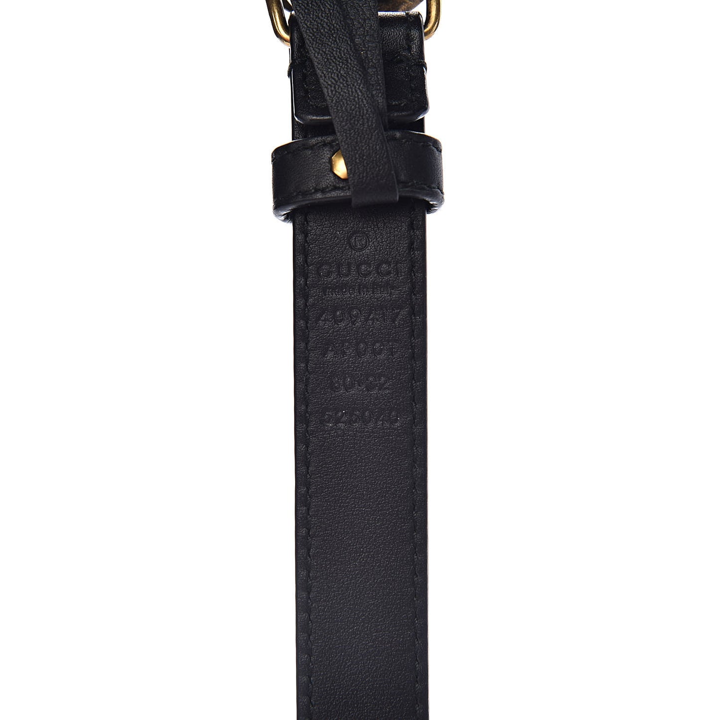 Calfskin Double G 20mm Belt 80 32 Black