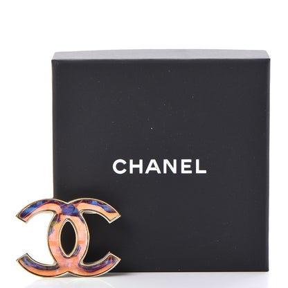 Chanel Iridescent CC Brooch Gold Pink 5 of 5