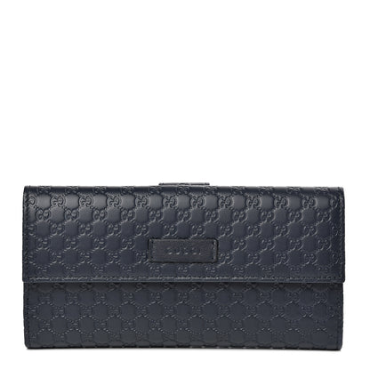 Gucci Microguccissima Continental Flap Wallet Navy 1 of 10
