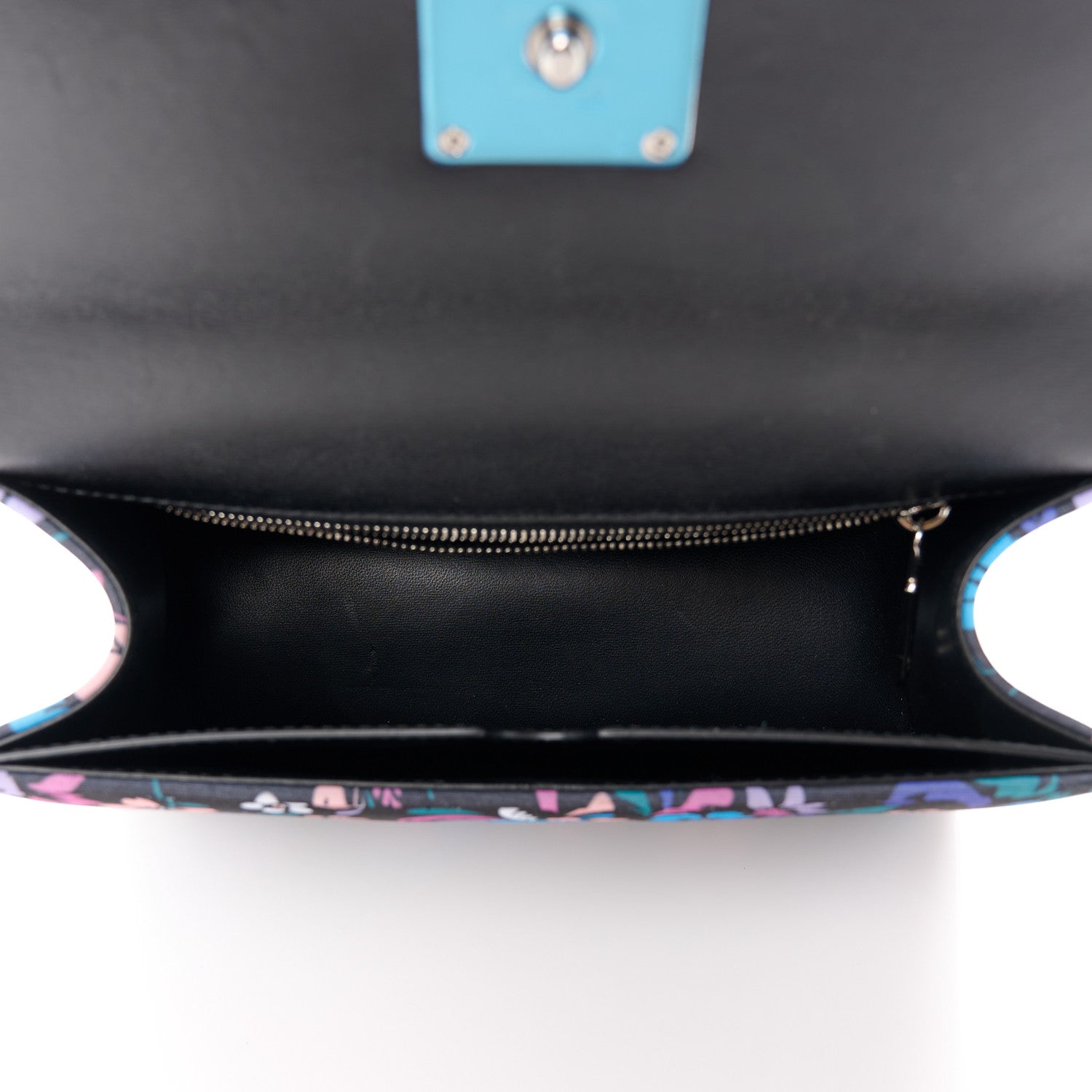 Off-White Fabric Jitney 1.4 Floral Print Top Handle Bag Black Multicolor 5 of 10