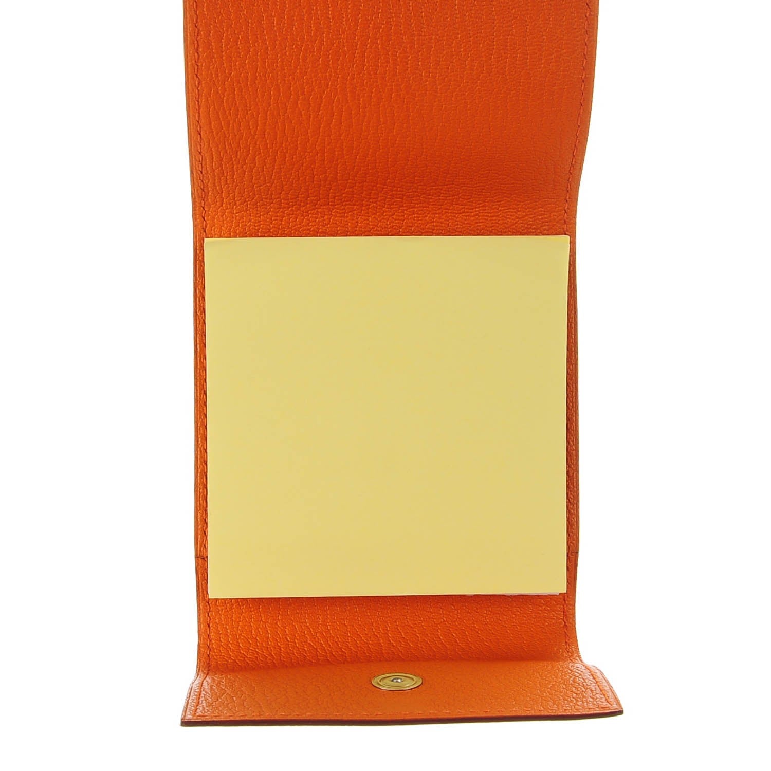 Hermes Chevre Post It Notepad Holder GM w Refill Orange 5 of 8