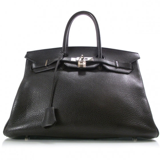 Hermes Taurillon Clemence BIRKIN 35 Noir 1 of 11