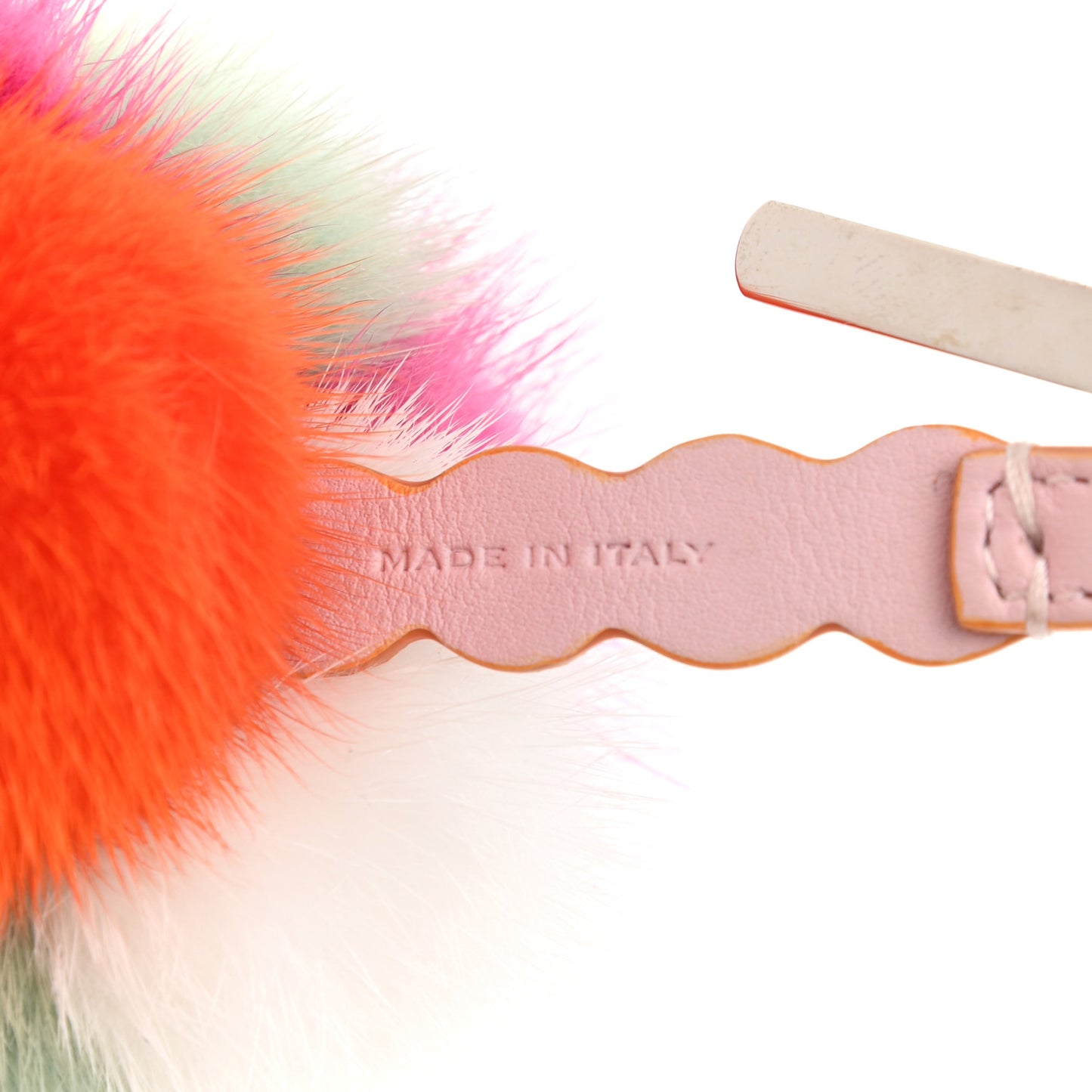 Mink Fur Calfskin Fun Fair Bag Charm Multicolor