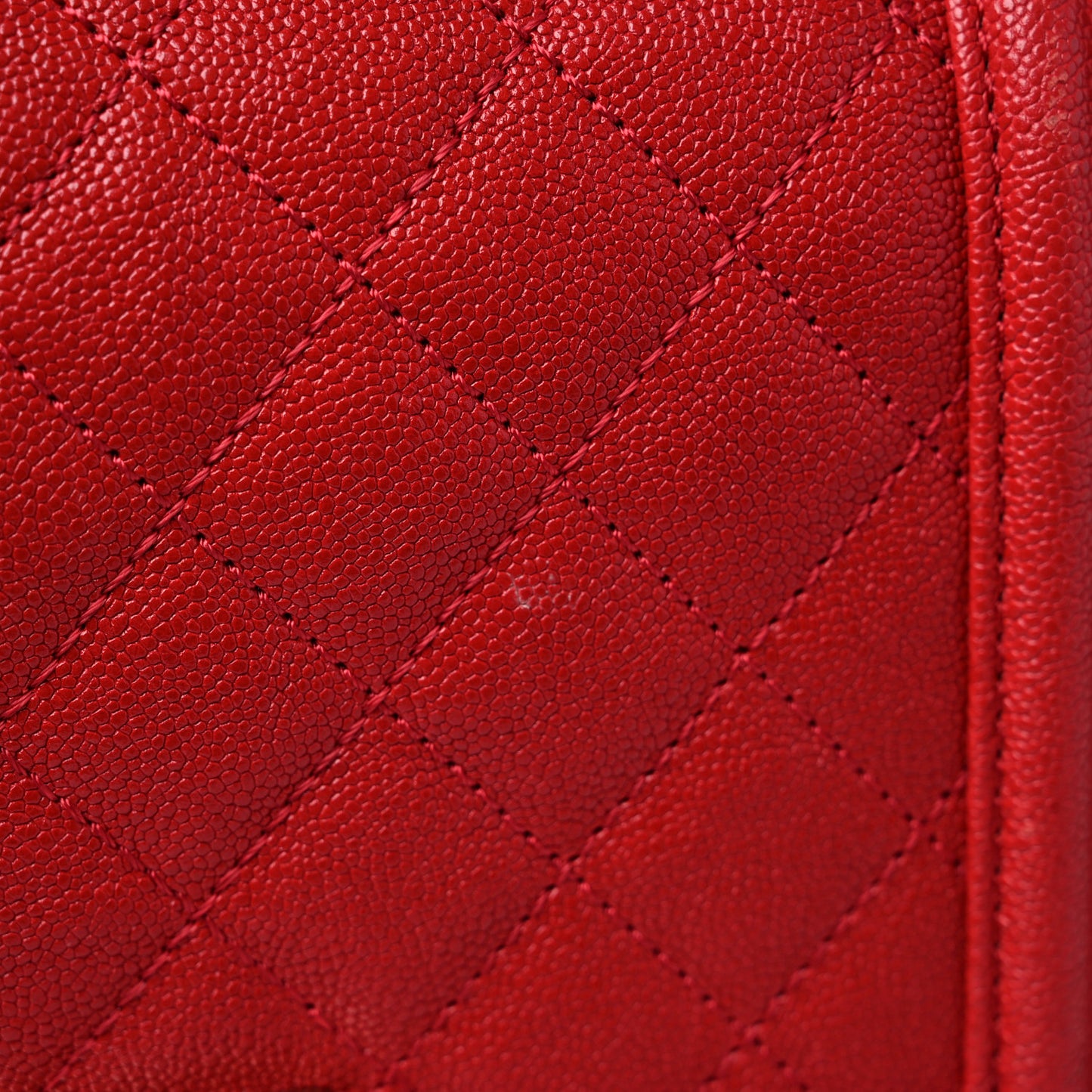 Caviar Quilted Small Boy Flap Dark Red