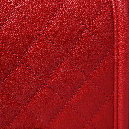 Chanel Caviar Quilted Small Boy Flap Dark Red 15 of 16