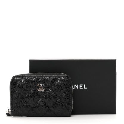 Chanel Caviar Quilted Zip Coin Purse Black 8 of 8
