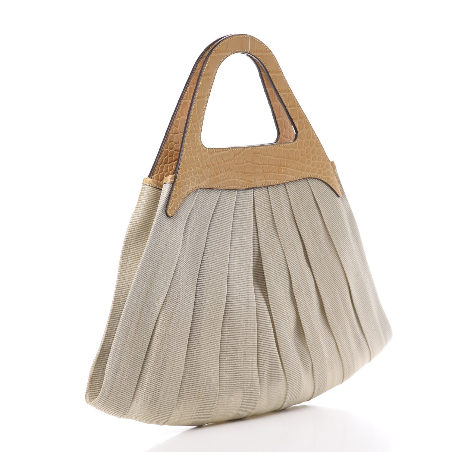 Hermes Toile Crocodile Petit H Tote 3 of 10