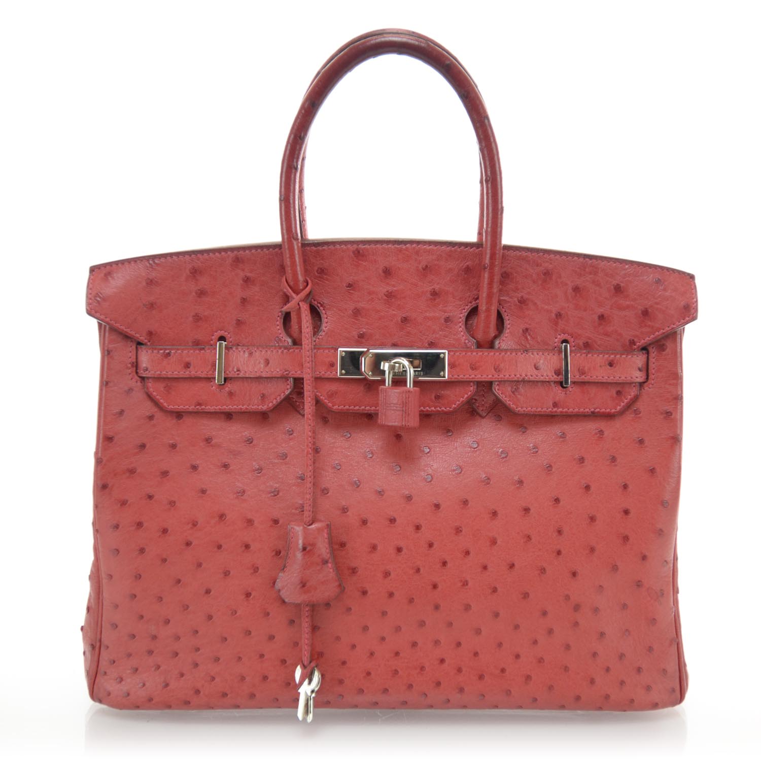 Hermes Ostrich Birkin 35 Rouge Vif 1 of 9
