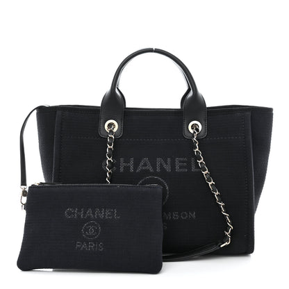 Chanel Mixed Fibers Small Deauville Tote Black 1 of 13
