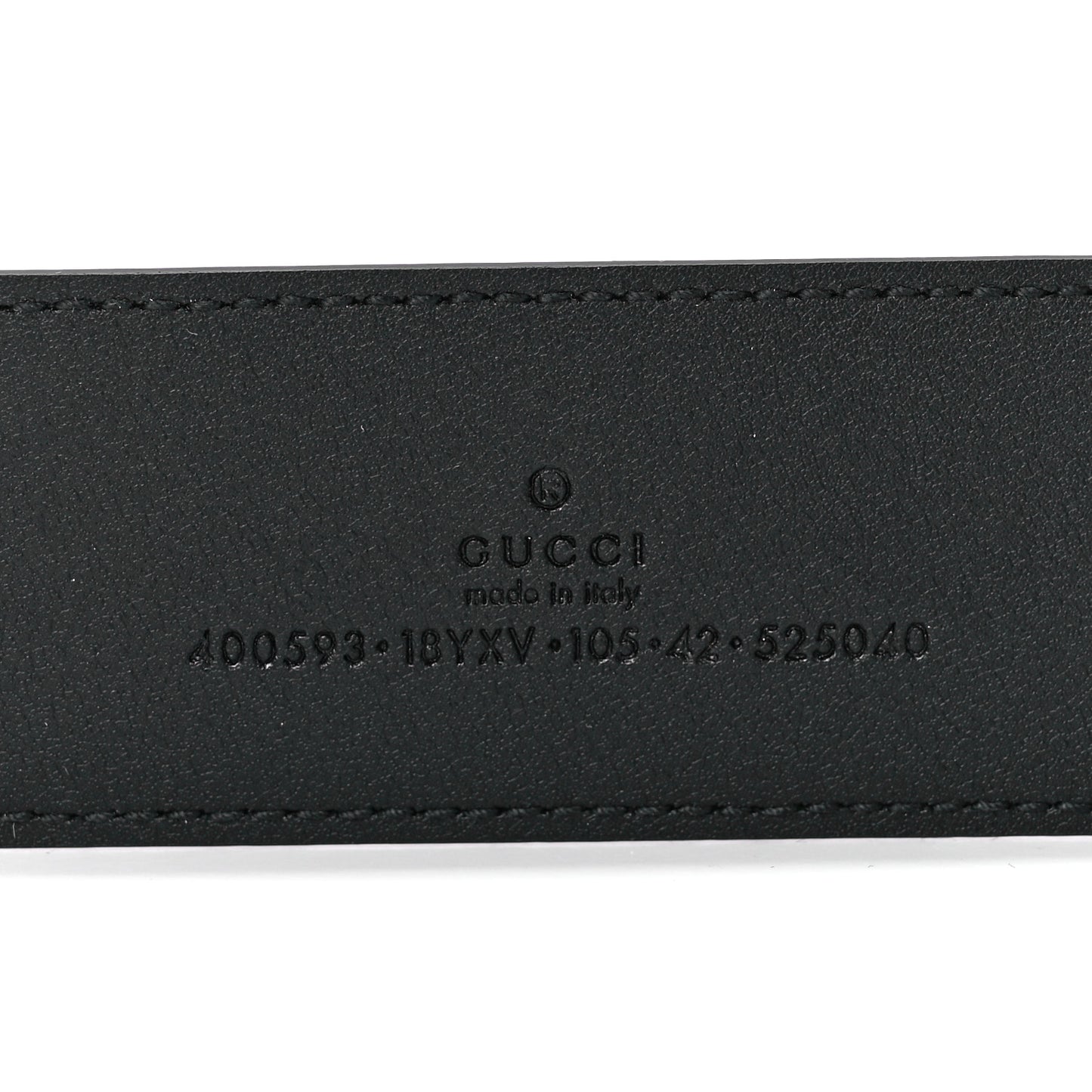 Azalea Calfskin Enamel Monochrome Double G 40mm Belt 105 42 Black
