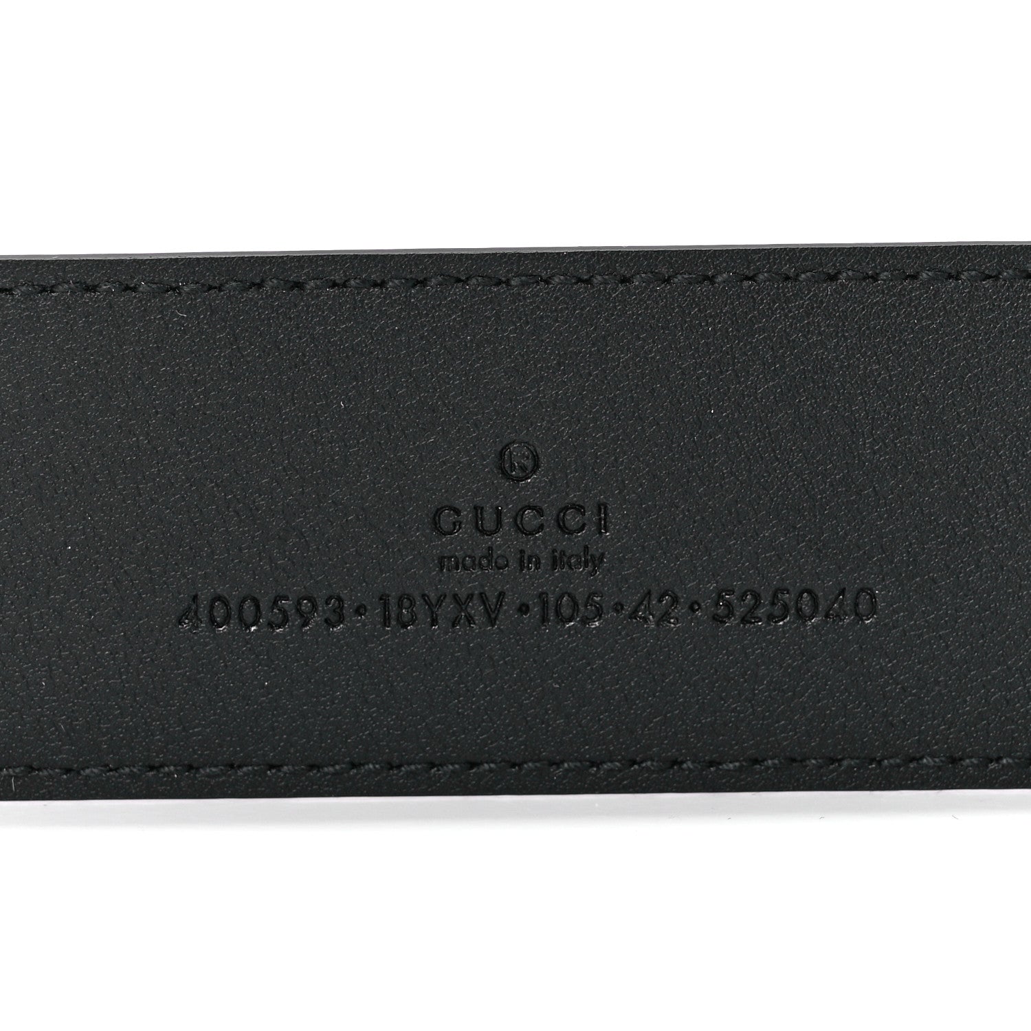 Gucci Azalea Calfskin Enamel Monochrome Double G 40mm Belt 105 42 Black 4 of 5