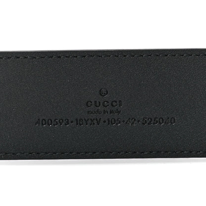 Gucci Azalea Calfskin Enamel Monochrome Double G 40mm Belt 105 42 Black 4 of 5