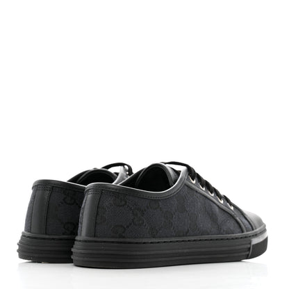 Gucci GG Monogram Calfskin Womens Low Top Sneakers 36 Piombo Black 5 of 11